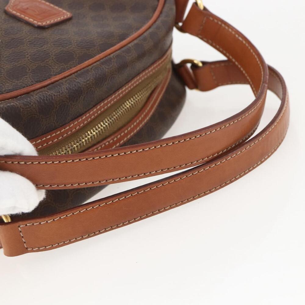 CELINE Macadam Canvas Hand Bag PVC Leather Brown Gold Auth 158983 - Picture 7 of 16